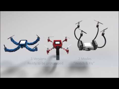 Trois variantes du démonstrateur Follow Me Drone